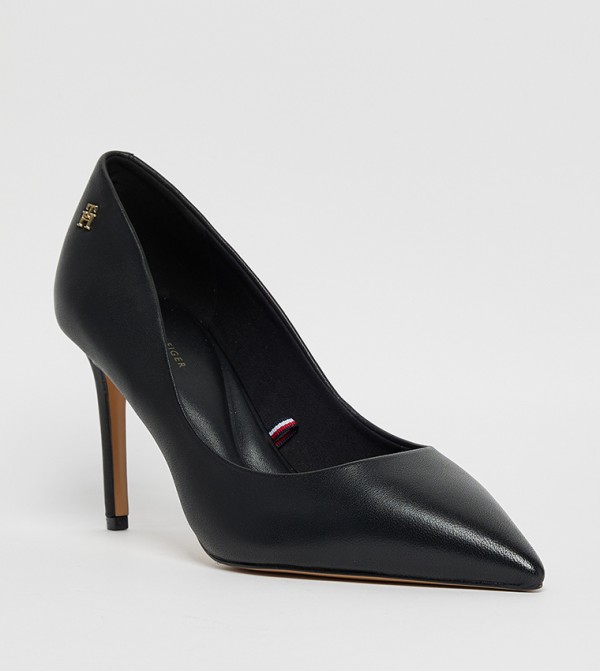 Monogram Plaque Stiletto Pumps
