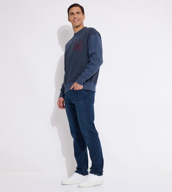 Mid-Rise Straight Fit Jeans