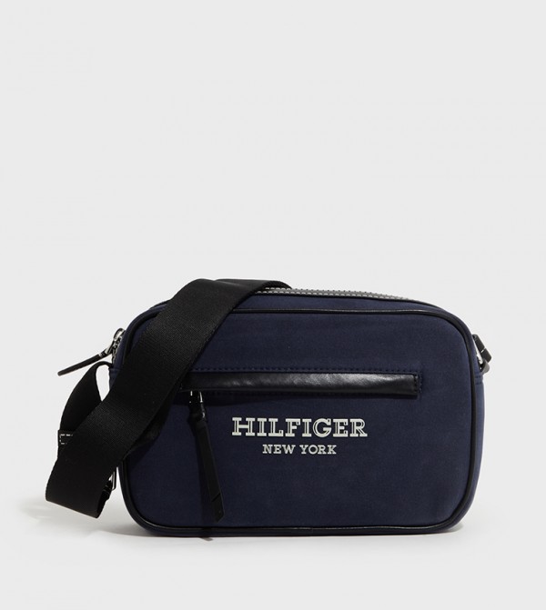 Logo Print Zippered Camera Bag