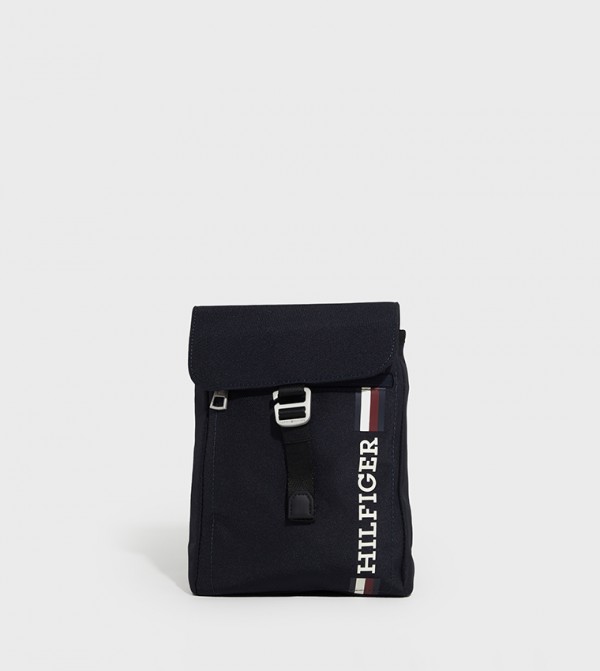 Logo Print Zippered Reporter Bag