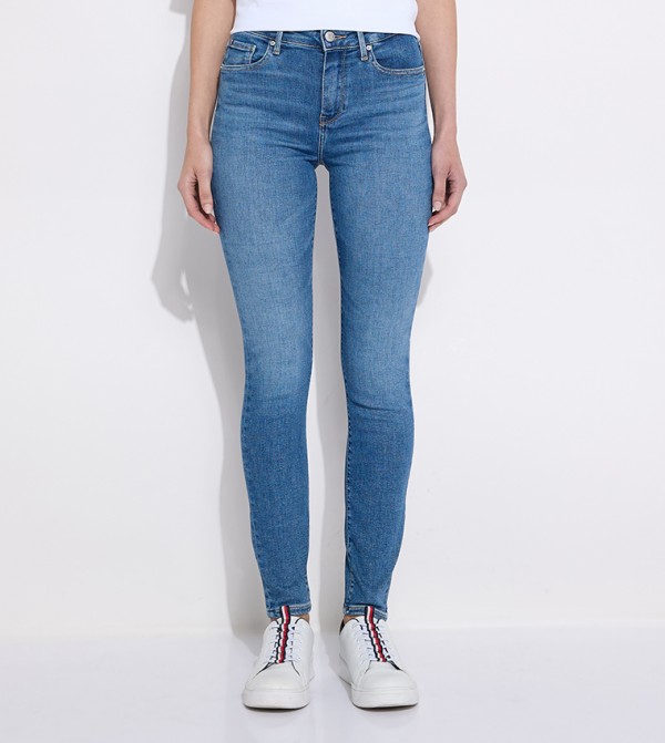 Washed Mid Rise Skinny Fit Jeans