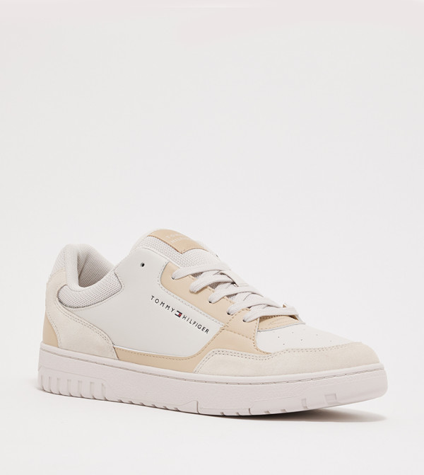 Tommy Hilfiger Beige Polyurethane Women Sneaker