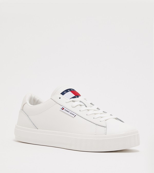 Logo Detail Lace Up Cupsole Sneakers