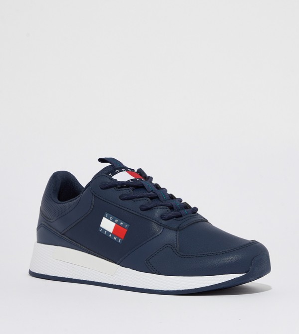 Logo Detail Lace-Up Sneakers