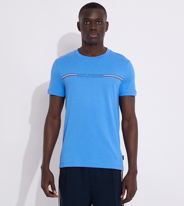 Monotype Print Short Sleeves T-Shirt