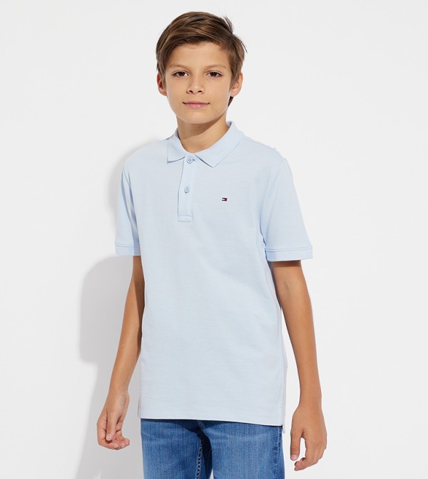 Flag Detail Short Sleeves Polo T-Shirt