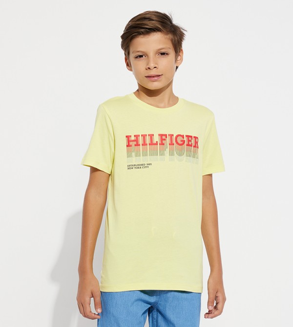 Logo Embossed Crew Neck T-Shirt