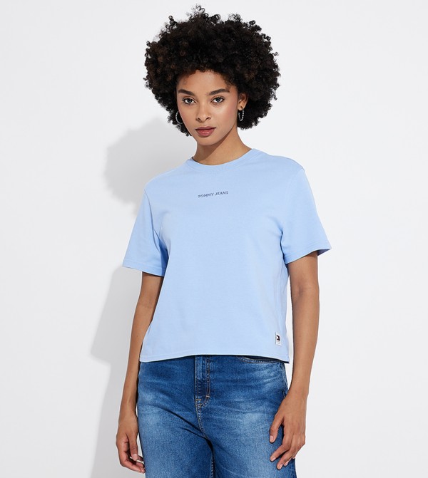 Logo Embroidered Crew Neck T-Shirt