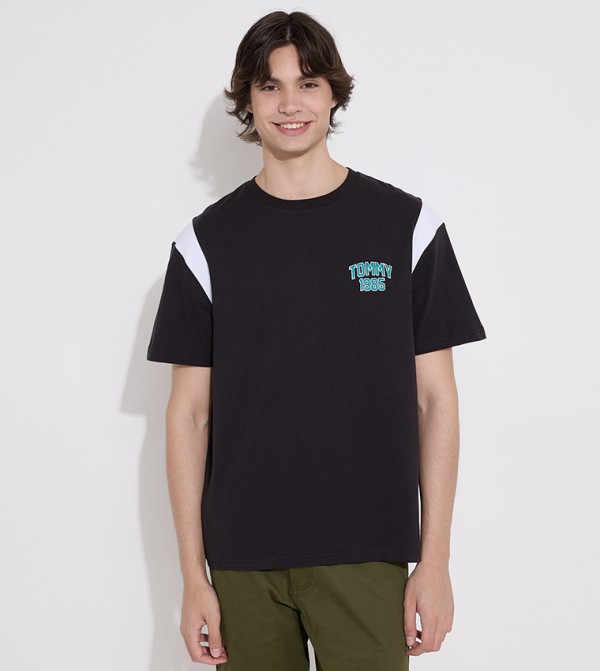 Monotype Embroidered Crew Neck T-Shirt