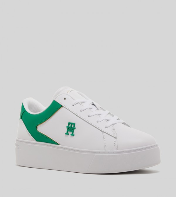 Monogram Detail Platform Sneakers