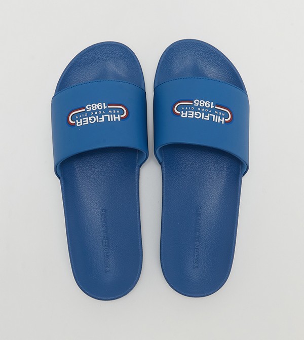 Logo Detail Open Toe Slides