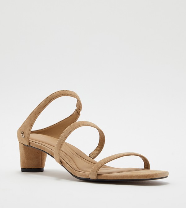 Suede Strappy Block Heel Sandals