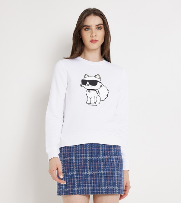 Printed Crew Neck Sweatshirt