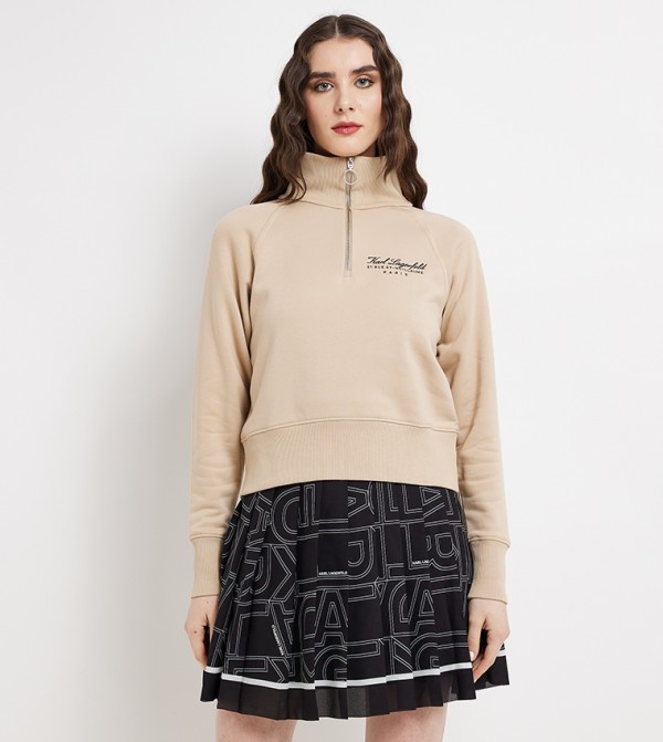 Logo Embroidered Long Sleeves Sweatshirt