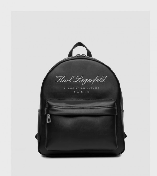 Logo Printed Zip Around Backpack
