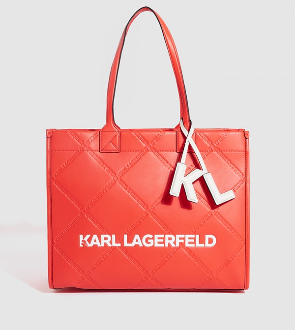 NWT Karl Lagerfeld Bordeaux 2024 Red Leather Tote