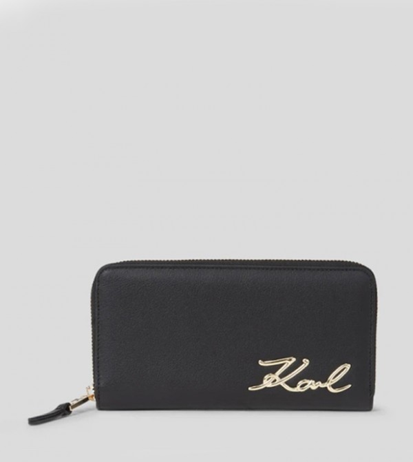 Logo Printed Zip-Around Wallet
