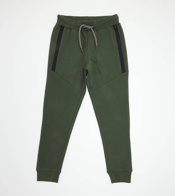 Buy LC Waikiki Boy's Elasticated Waist Basic Gabardine Jogger Trousers In  Khaki