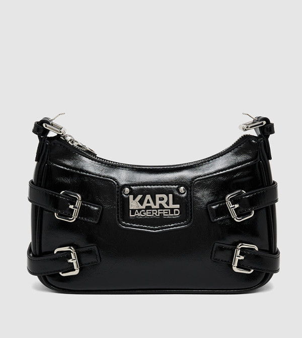 Logo Detail Zip Closure Crossbody Bag