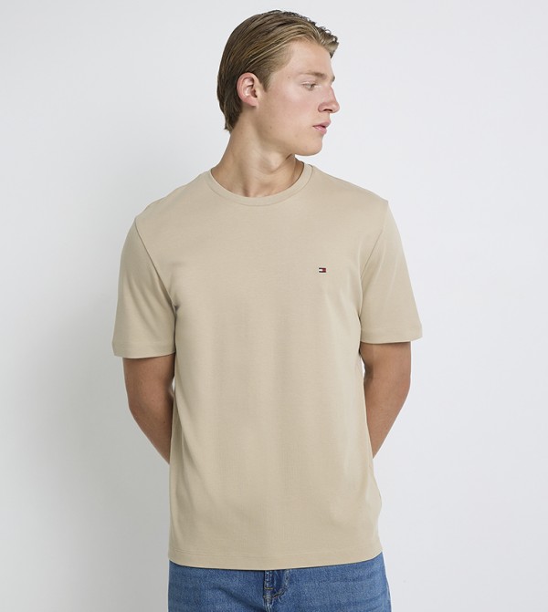 Solid Crew Neck Short Sleeves T-Shirt