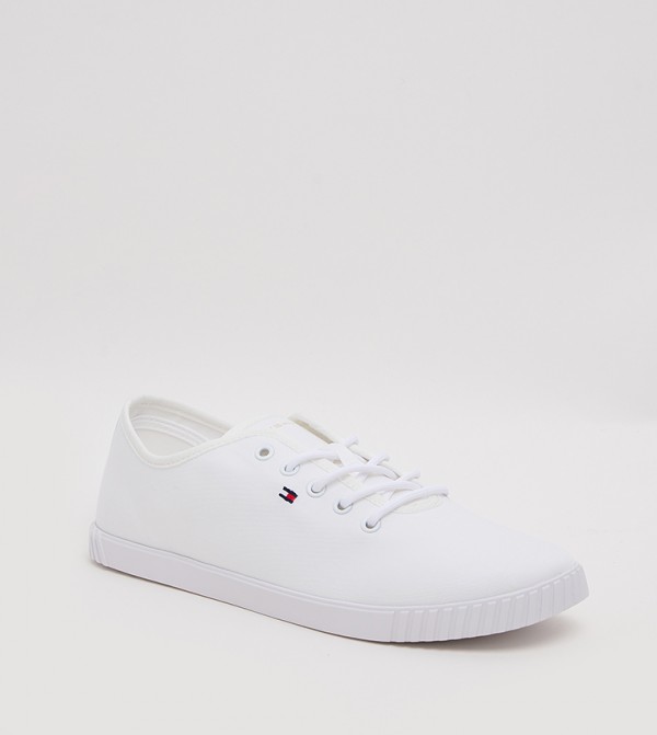 Flag Detail Lace-Up Shoes