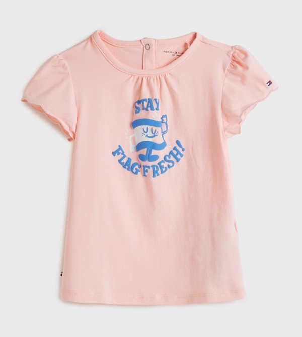 Printed Crew Neck Top