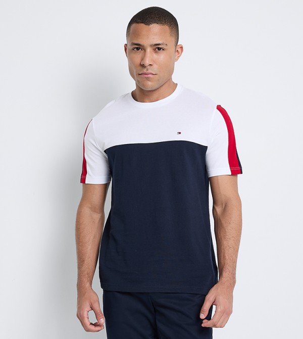 Color Block Short Sleeves T-Shirt