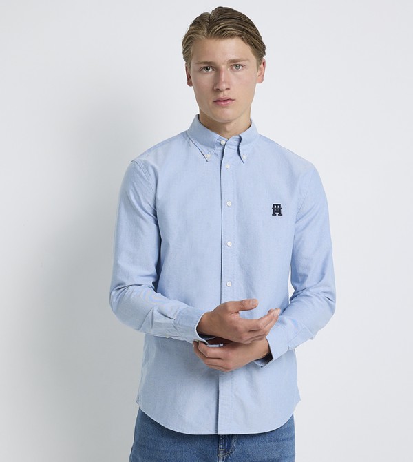 HERITAGE Monogram Embroidered Long Sleeves Shirt