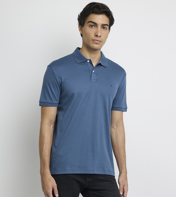 Flag Detail Short Sleeves Polo T-Shirt