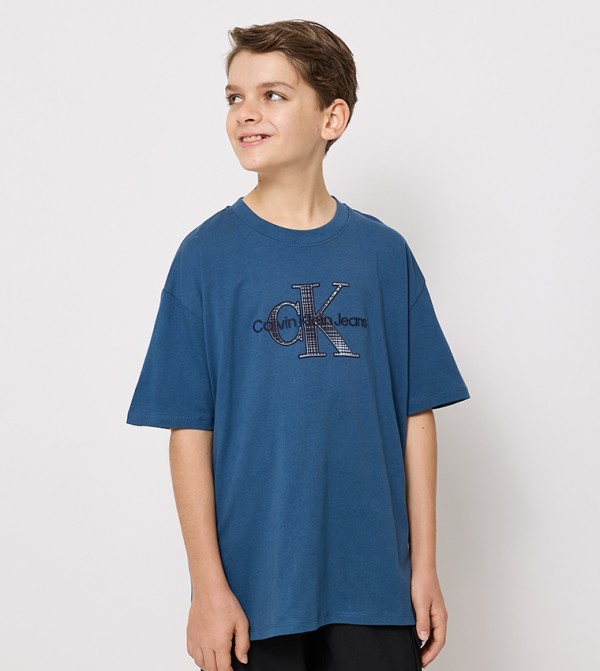 Monotype Embroidered Crew Neck T-Shirt