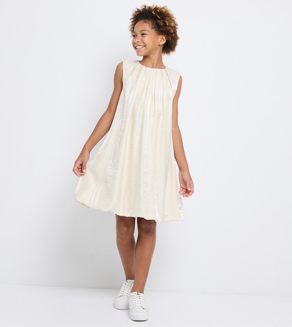 Fluid Metallic Sleeveless Mini Dress