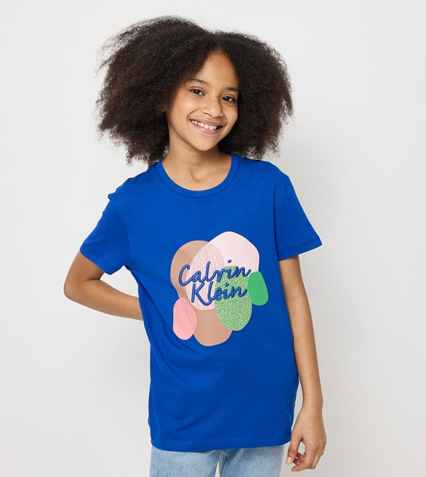 Monotype Embroidered Crew Neck T-Shirt