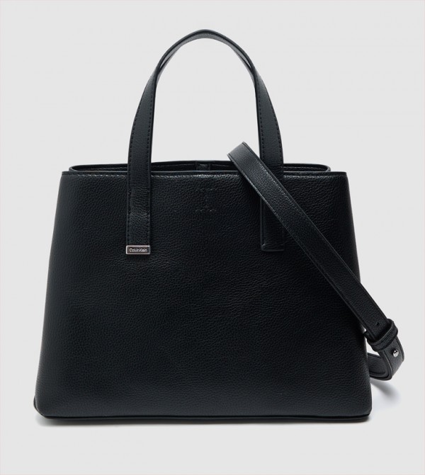 Textured Zippered Mini Tote Bag