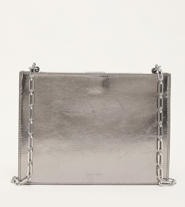 Logo Detail Metallic Crossbody Bag