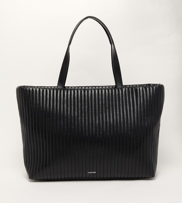 Logo Detail Quilted Tote Bag