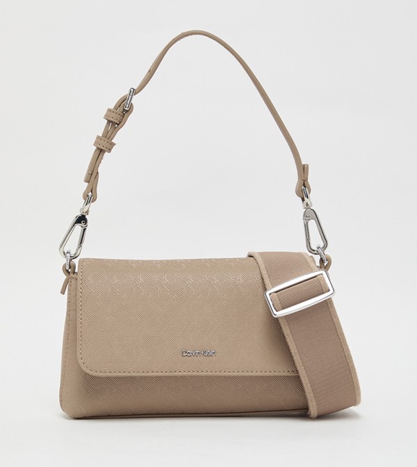 Textured Flap Shoulder Bag