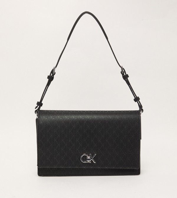 Textured Flap Shoulder Bag
