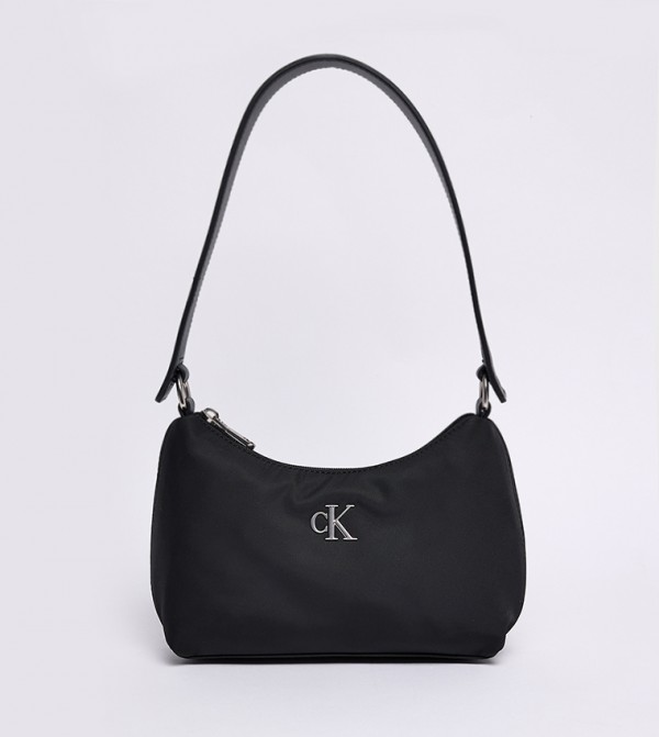 Logo Detail Sleek Nylon Shoulder Bag