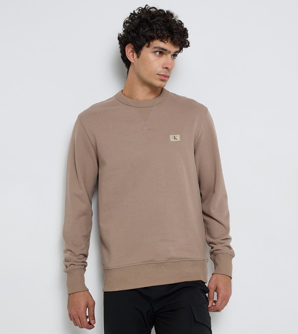 Logo Badge Long Sleeves Sweatshirt