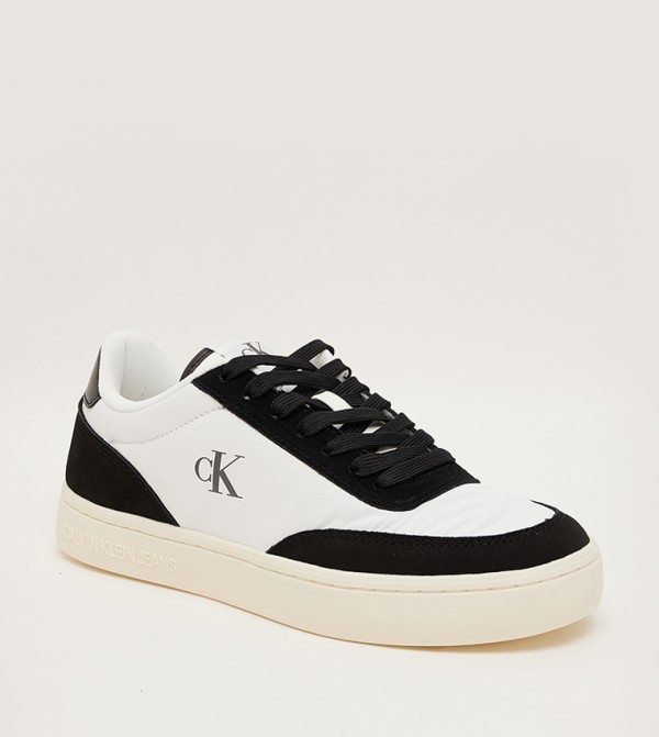 Monogram Detail Lace-Up Sneakers