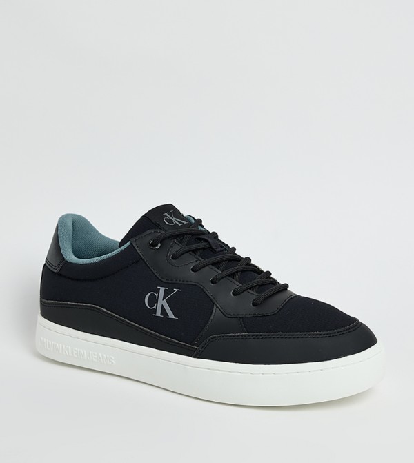 Monogram Detail Lace Up Sneakers