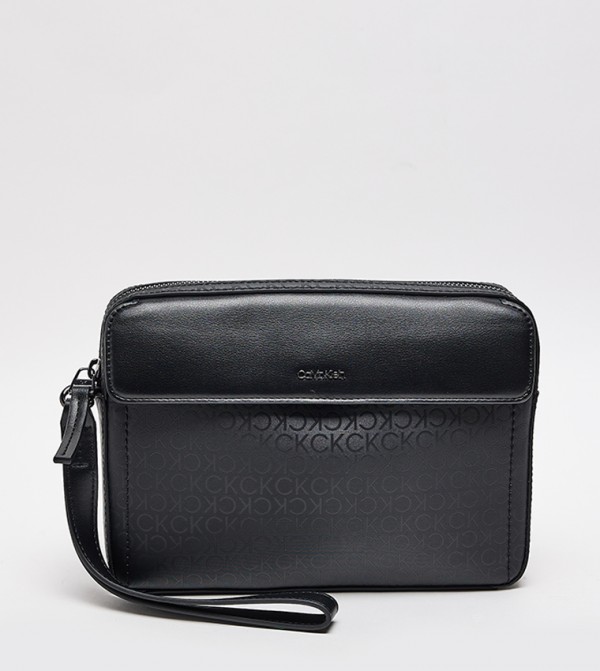 Sleek Logo Detail Toiletry Bag