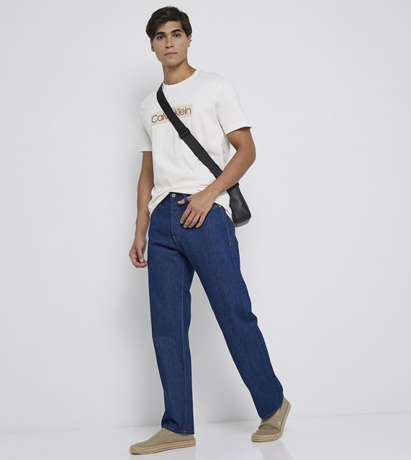 Washed Straight Fit Jeans