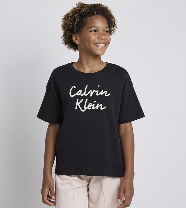 Monotype Printed Crew Neck T-Shirt
