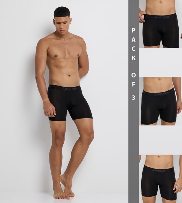 Pack of 3 Logo Waistband Trunks