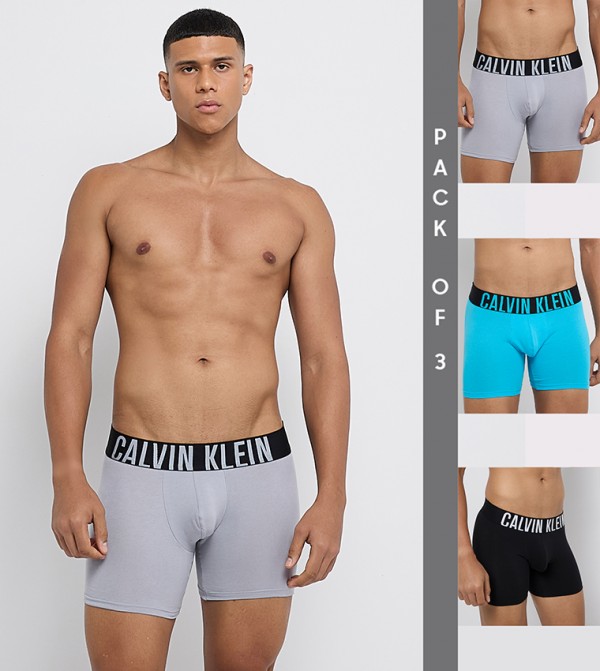 Pack of 3 Logo Waistband Trunks