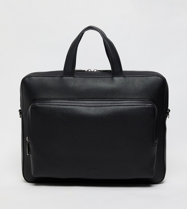 Textured Zippered Laptop Bag