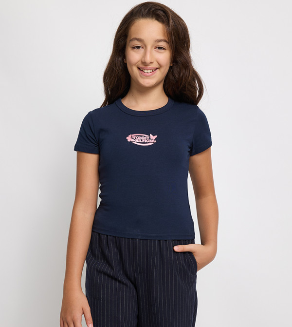 تيشيرت بطبعة برقبة مستديرة