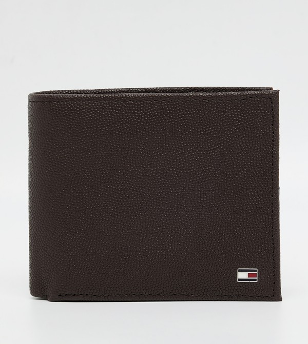 Textured Leather Bi-Fold Wallet