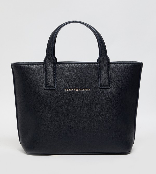 Logo Detail Zippered Satchel Bag